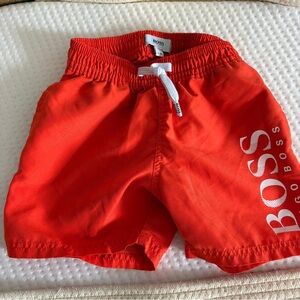 Hugo Boss Kids' Bright Orange Shorts Size 3